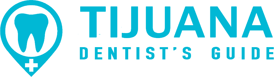 Tijuana Dentist's Guide logo with tooth and location icon.